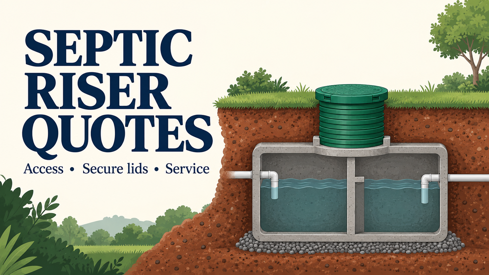 Septic riser and secured lid installation quote